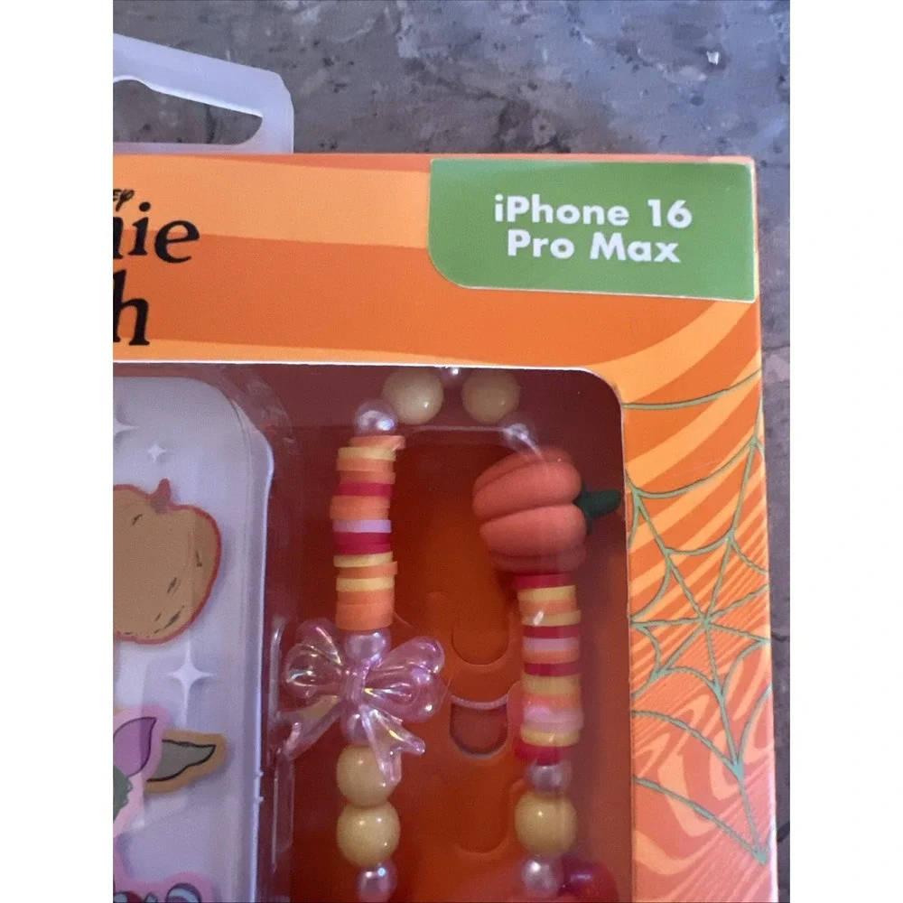 Disney Winnie the Pooh iPhone 16 Pro Max Case w/ beaded phone strap Halloween